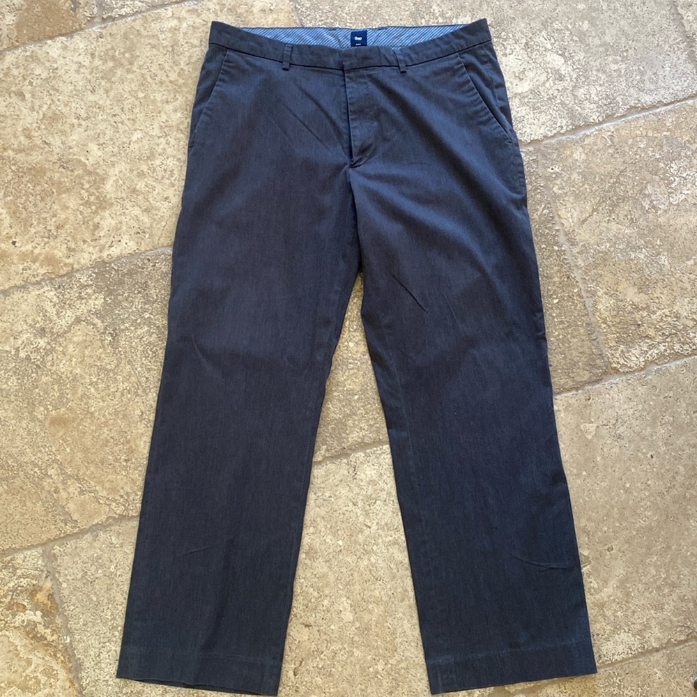 GAP FLAT FRONT GREY PANTS Size 36X32